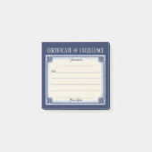 Uitgebreid certificaat van excellentie bedankt post-it® notes (Voorkant)