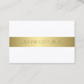 Uitgebreid Eenvoudig design Gold-design, modern Visitekaartje (Voorkant)