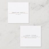 Uitgebreid Eenvoudig vierkant design Gold Plain Lu Vierkante Visitekaartje (Voorkant / Achterkant)