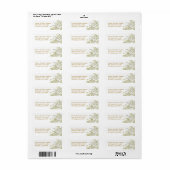 Uitgebreid Gold Scroll White Address Label (Full Sheet)