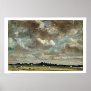 Uitgebreid landschap met grijze wolken, c.1821 (ol poster