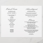 Uitgebreid levensvieringsprogramma voor een rouwdi flyer (Achterkant)