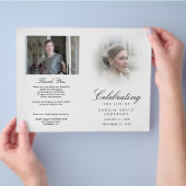 Uitgebreid levensvieringsprogramma voor een rouwdi flyer (Hand)