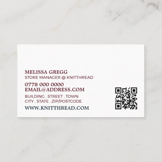 Uitgebreid materiaal, broekwinkel, karnenwinkel visitekaartje (Achterkant)