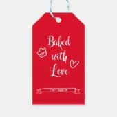 Uitgebreid met de liefdesnaam Rood en Wit Cadeaulabel (Voorkant)