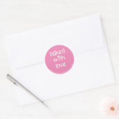 Uitgebreid met liefde - Aangepaste kleuren Ronde Sticker (Envelop)