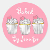 Uitgebreid met liefde voor persoonlijk gebruik Roz Ronde Sticker (Voorkant)