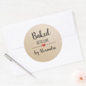 Uitgebreid met naam klassiek ronde st ronde sticker (Envelop)