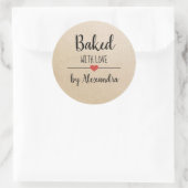 Uitgebreid met naam klassiek ronde st ronde sticker (Tas)