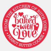 Uitgebreid met speciale liefdesaanbiedingen voor f ronde sticker (Voorkant)