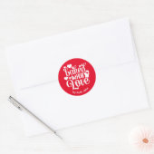 Uitgebreid met speciale liefdesfeestdagen, rood ba ronde sticker (Envelop)