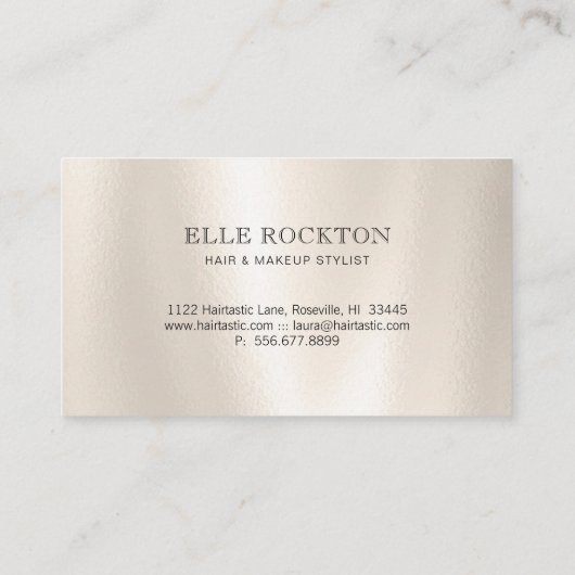 Uitgebreid minimalistisch Visitekaartje van Pearl  (Achterkant)