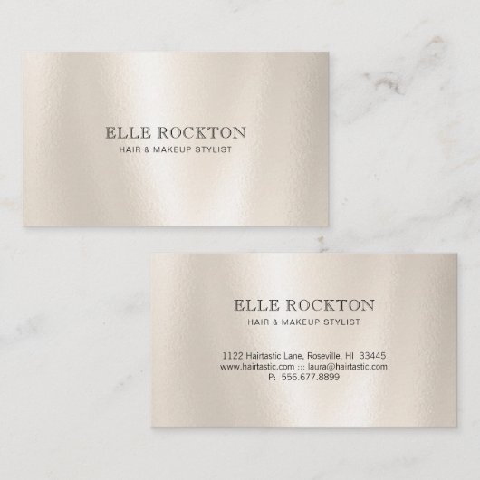 Uitgebreid minimalistisch Visitekaartje van Pearl  (Voorkant / Achterkant)