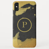 *~* Uitgebreid monogram goud & zwart alkboard Case-Mate iPhone Case (Achterkant)