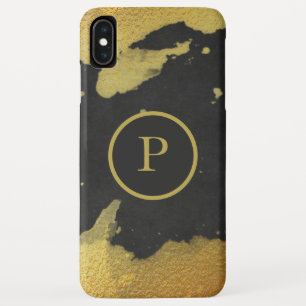*~* Uitgebreid monogram goud & zwart alkboard Case-Mate iPhone Case