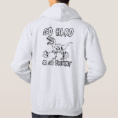 Uitgebreid of hard werken - T-Rex deadlift Hoodie (Achterkant)