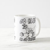 Uitgebreid of hard werken - T-Rex deadlift Koffiemok (Voorkant rechts)