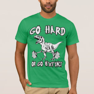 Uitgebreid of hard werken - T-Rex deadlift T-shirt