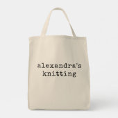 Uitgebreid op persoonlijke naam | Gift voor Knitte Tote Bag (Achterkant)