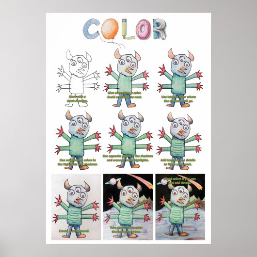 Uitgebreid Poster voor kleuren (Voorkant)