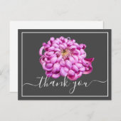 Uitgebreid roze decoratief chrysanthemum Dank u we Briefkaart (Voorkant / Achterkant)