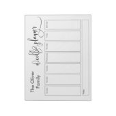 Uitgebreid script Eenvoudige weekplanner, wit Notitieblok (Linkerzijde)