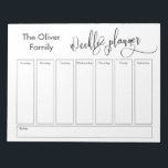 Uitgebreid script Eenvoudige weekplanner, wit Notitieblok<br><div class="desc">Deze veelzijdige weekplanner is opstelling met zeer basiselementen die allen kunnen worden uitgegeven... behalve de kopbal. De uitdrukking "wekelijkse planner"werd teruggegeven in een moderne gedetailleerde kalligrafiedoopvont en is geplaatst, als grafisch, bij de bovenkant van de pagina. Gebruik de velden sjabloon om uw gegevens toe te voegen zoals u dat nodig...</div>