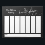 Uitgebreid script Eenvoudige weekplanner, zwart Notitieblok<br><div class="desc">Deze veelzijdige weekplanner is opstelling met zeer basiselementen die allen kunnen worden uitgegeven... behalve de kopbal. De uitdrukking "wekelijkse planner"werd teruggegeven in een moderne gedetailleerde kalligrafiedoopvont en is geplaatst, als grafisch, bij de bovenkant van de pagina. Gebruik de velden sjabloon om uw gegevens toe te voegen zoals u dat nodig...</div>