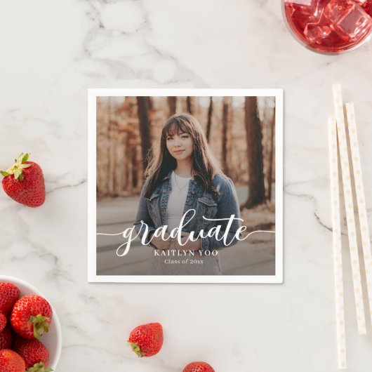 Uitgebreid Smaakprogramma Editable Color Afstudere Servet (Insitu)