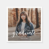 Uitgebreid Smaakprogramma Editable Color Afstudere Servet (Voorkant)