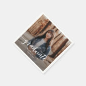 Uitgebreid Smaakprogramma Editable Color Afstudere Servet (Hoek)