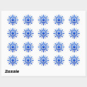 Uitgebreid Snowflake-ontwerp Ronde Sticker (Vel)