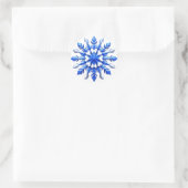 Uitgebreid Snowflake-ontwerp Ronde Sticker (Tas)