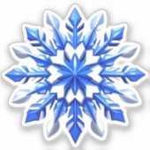 Uitgebreid Snowflake-ontwerp Sticker (Voorkant)