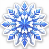 Uitgebreid Snowflake-ontwerp Sticker (Voorkant)