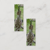 Uitgebreid Tongue Giraffe Bladwijzer Mini Visitekaartje (Voorkant / Achterkant)