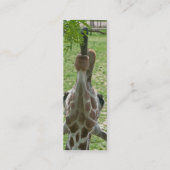 Uitgebreid Tongue Giraffe Bladwijzer Mini Visitekaartje (Achterkant)