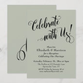 Uitgebreid Vieren met ons! Eenvoudig Salie Groen Kaart (Voorkant / Achterkant)