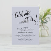 Uitgebreid Vieren met ons! Eenvoudig Stof Blauw Kaart (Staand voorkant)