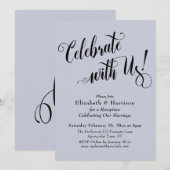 Uitgebreid Vieren met ons! Eenvoudig Stof Blauw Kaart (Voorkant / Achterkant)