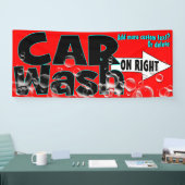 Uitgebreid wasprogramma met pijl aanpasbaar advert spandoek (Beurs)