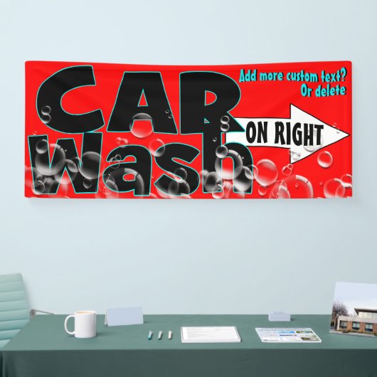 Uitgebreid wasprogramma met pijl aanpasbaar advert spandoek (Beurs)