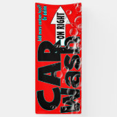 Uitgebreid wasprogramma met pijl aanpasbaar advert spandoek (Verticaal)