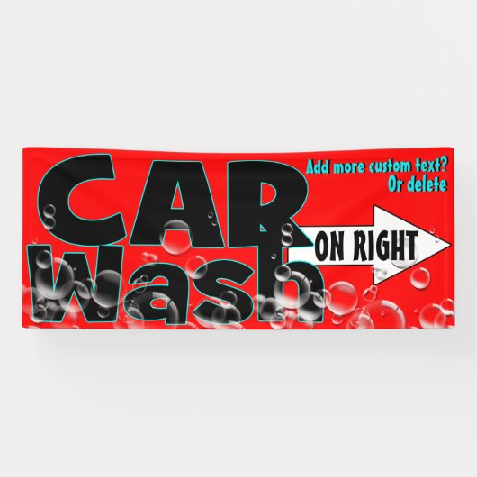 Uitgebreid wasprogramma met pijl aanpasbaar advert spandoek (Horizontaal)
