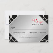 Uitgebreide 25e Zilveren Bruiloft RSVP Kaarten (Achterkant)