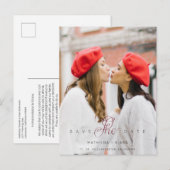 Uitgebreide Aangepaste Foto Couple Lesbian Gay Briefkaart (Voorkant / Achterkant)