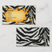 Uitgebreide, aanpasbare visitekaartje zebra (Voorkant / Achterkant)