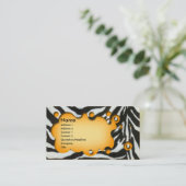 Uitgebreide, aanpasbare visitekaartje zebra (Staand voorkant)