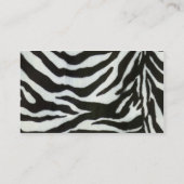 Uitgebreide, aanpasbare visitekaartje zebra (Achterkant)