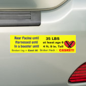 Uitgebreide achterkant bumpersticker (Op auto)